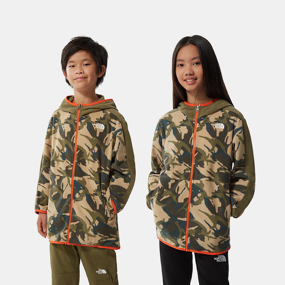 The North Face Printed Glacier Full-Zip Παιδικα Fleece - Καμουφλάζ (DZNK71586)